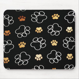 Mousepad com impressões de pata