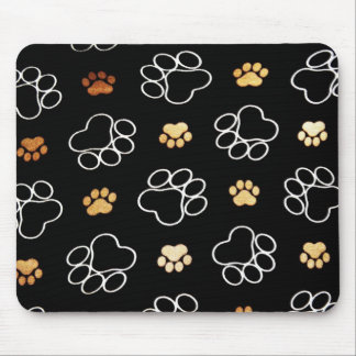 Mousepad com impressões de pata