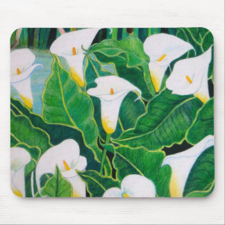 Mousepad com lírios de calla