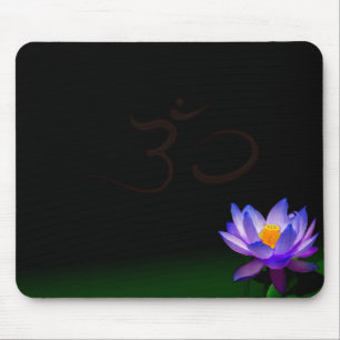 Mousepad com Lotus azul florido