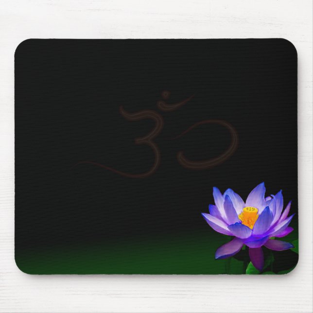 Mousepad com Lotus azul florido (Frente)