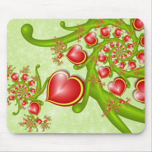 Mousepad Com muita arte amarela vermelha do Fractal dos