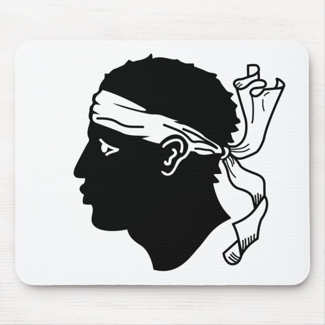 Mousepad com pavilhão da Córsega, França (Frente)