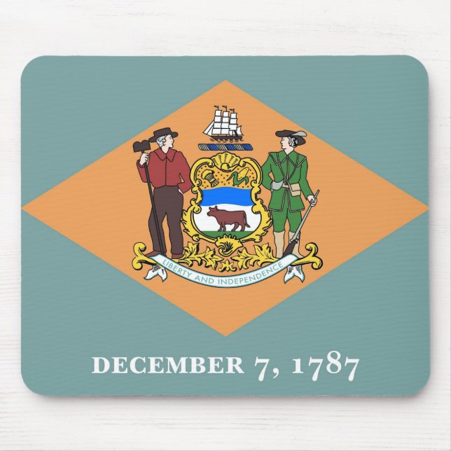 Mousepad com pavilhão do Estado de Delaware - EUA (Frente)