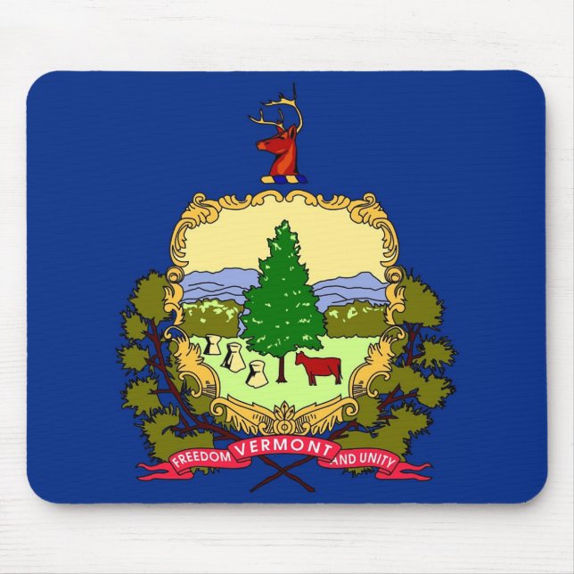 Mousepad com pavilhão do Estado de Vermont - EUA (Frente)