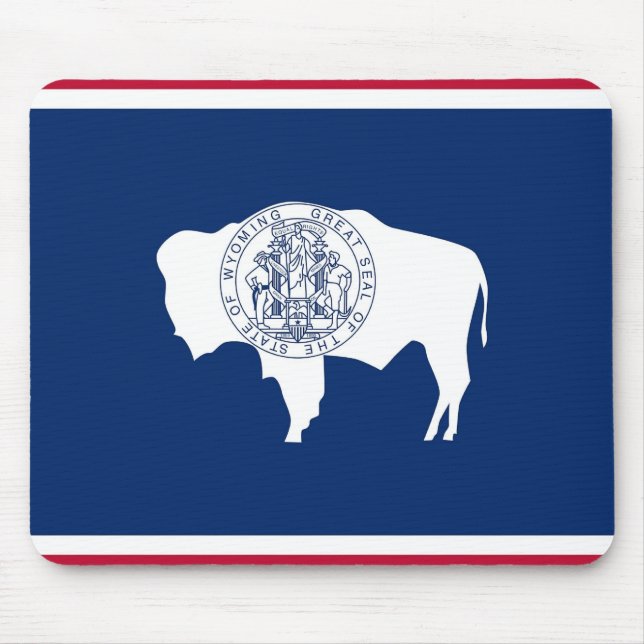 Mousepad com pavilhão do Estado do Wyoming - EUA (Frente)