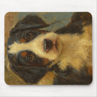 mousepad com pintura a óleo de cachorrinho Swissy