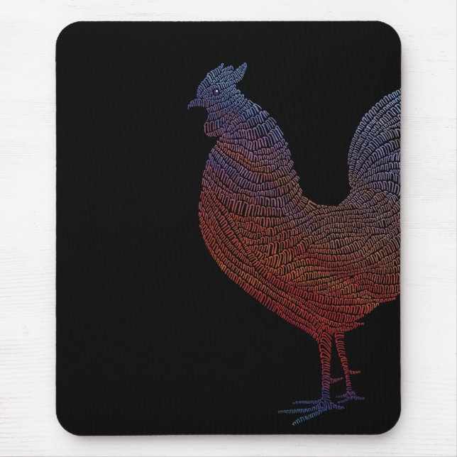 Mousepad com pintura da galinha (Frente)