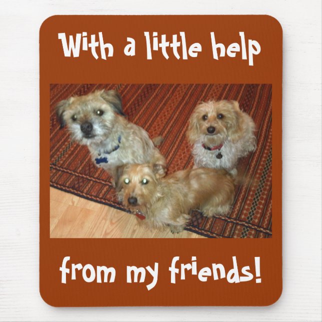 Mousepad com pouca ajuda de meus amigos (Frente)
