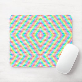 Mousepad com um design colorido e psicodélico
