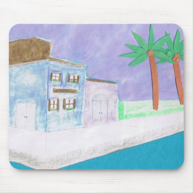 Mousepad com uma cena de Caribe (Frente)