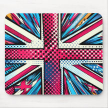 Mousepad com union jack estilizado
