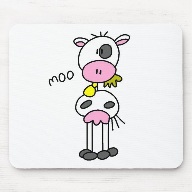 Mousepad com Vaca em Figuras Simples (Frente)