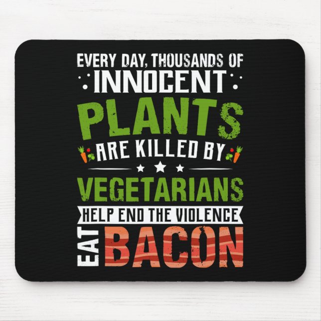 Mousepad Coma a Comida do café da manhã anti-Vegan do Con (Frente)