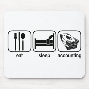Mousepad Coma a contabilidade do sono