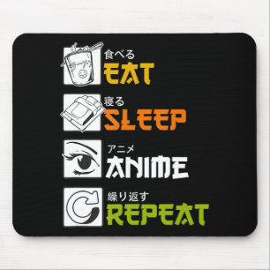 Mousepad Coma animação de sono Repetir Presente Idea Cospla