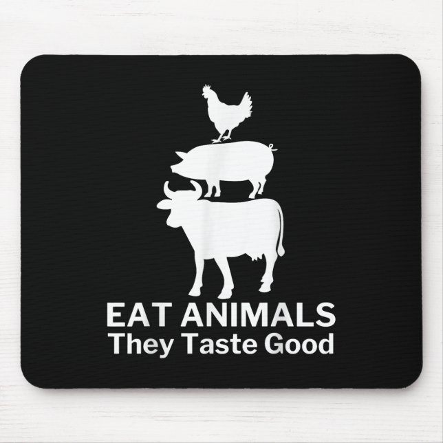 Mousepad Coma Animais Engraçados Por Churrasco (Frente)
