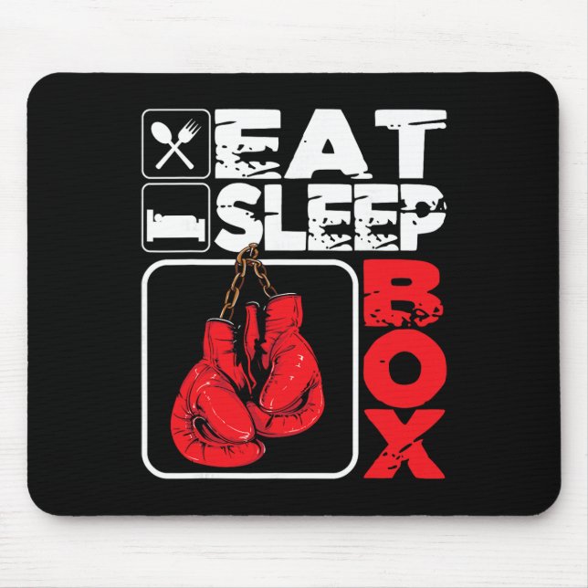Mousepad Coma Caixa - Amante do Boxe Academia Boxeador Kick (Frente)