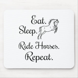 Mousepad Coma Cavalos do Sono Repetir Cavalo do Cavalo Anda