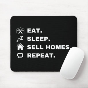 Mousepad Coma, Dorme, Vender Casas, Repita.