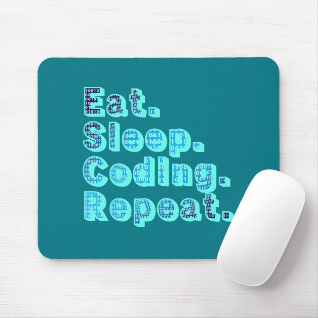 Mousepad Coma Dormir Codificação Repetir - Humor Técnico Di (Com mouse)