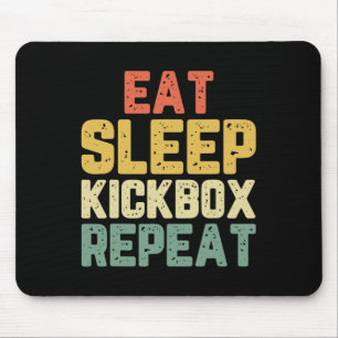 Mousepad Coma Dormir Kickbox Repetir Kickboxing Kick Boxing