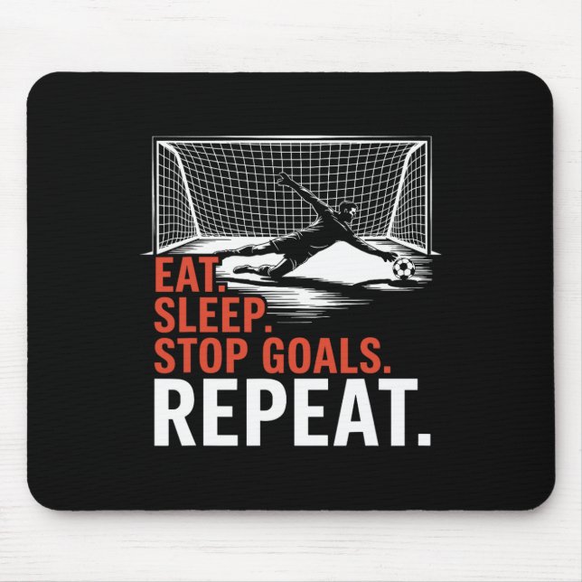 Mousepad Coma Dormir Parar Meta Repetir, Treinar Equipa E G (Frente)