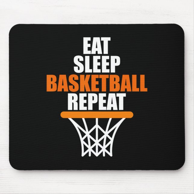 Mousepad Coma. Durma. Basquete. Repetir para o basquete fa (Frente)