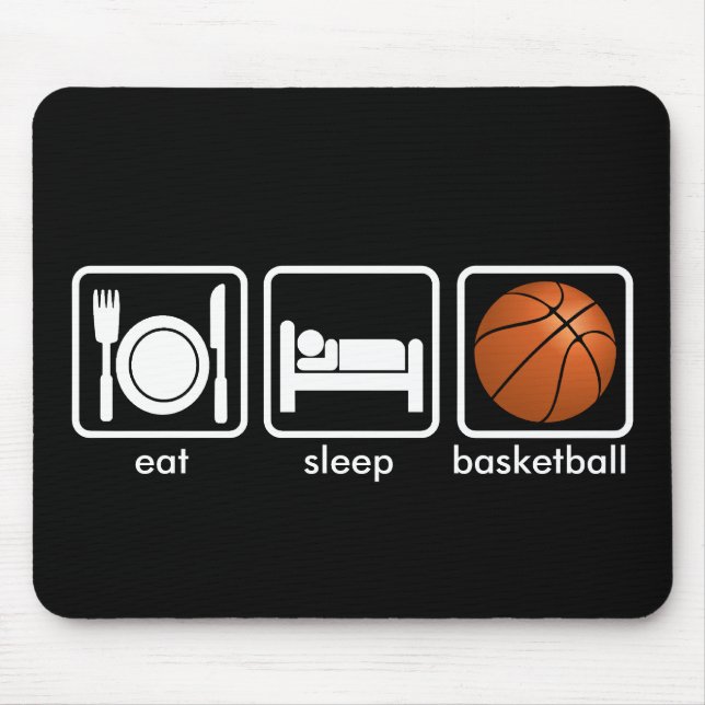 Mousepad Coma, durma, basquetebol (Frente)