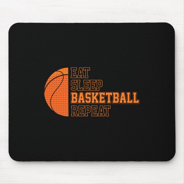 Mousepad Coma. Durma. Bysketbyll. Repita. Jogador Bysketbyl (Frente)