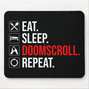 Mousepad Coma. Durma. Deslocar. Repetir