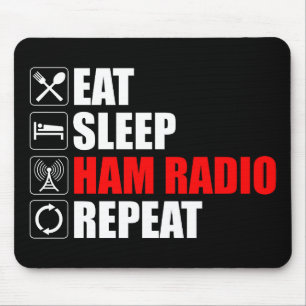 Mousepad Coma. Durma. Rádio Ham. Repetir