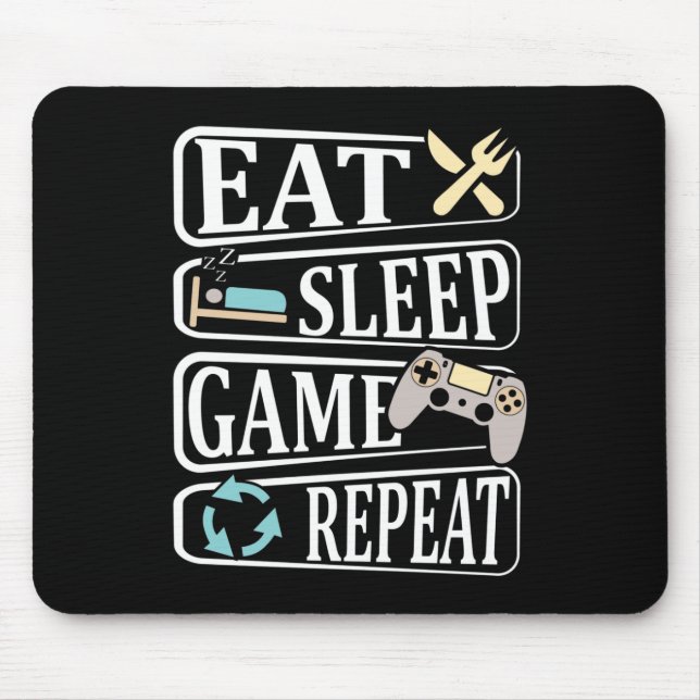 Mousepad Coma Jogo Sono Repita  (Frente)