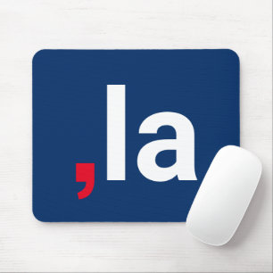 Mousepad Coma La kamala pronúncia engraçada azul vermelho