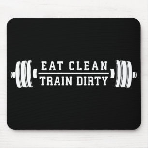 Mousepad Coma limpo, sujo de trem - Inspiração de workout