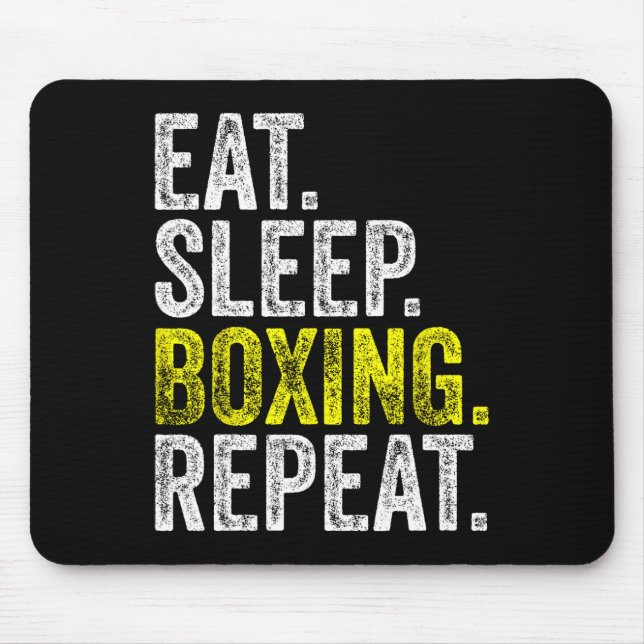 Mousepad Coma o Boxing Repetit Boxer Fighter Fighting Wor (Frente)