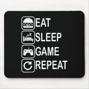 Mousepad Coma o Jogo do Sono Repetir Jogo Engraçado Gits 1