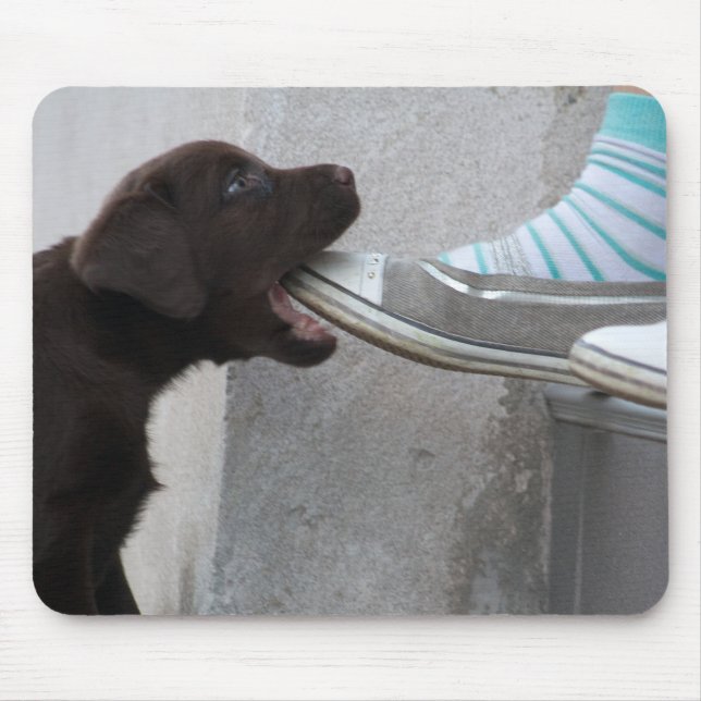 Mousepad Coma O Meu Calçado! Labrador Puppy (Frente)