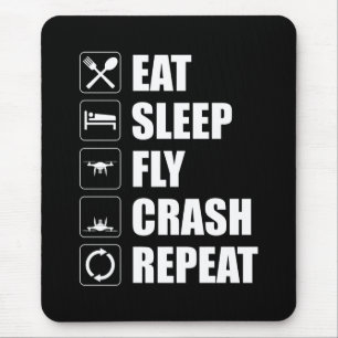 Mousepad Coma o Piloto de Drone Engraçado Repetitivo com V