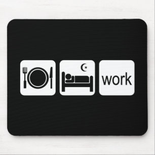 Mousepad Coma o trabalho do sono