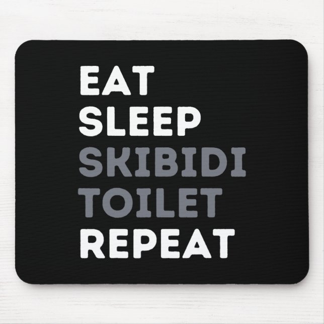 Mousepad Coma Sleep Skibidi Toilet Repete Toil Engraçado Sk (Frente)