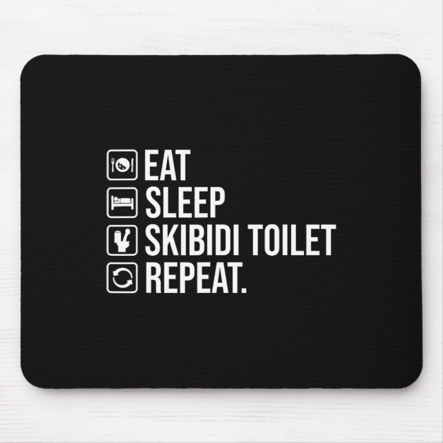 Mousepad Coma Sleep Skibidi Toilet Repete Toil Engraçado Sk (Frente)