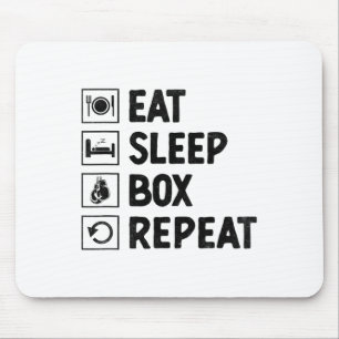 Mousepad Coma Sonho Boxe Repetir Boxeador Esportes Força At
