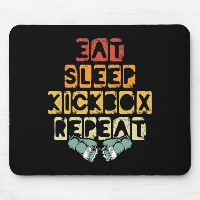 Mousepad Coma Sonho Kickbox Repita Mma Kickboxing Kickboxer (Frente)