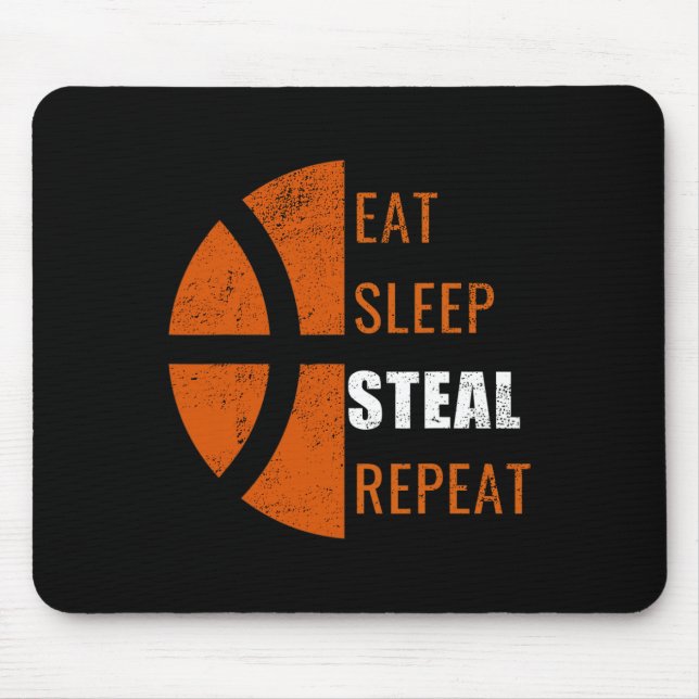 Mousepad Coma Sono Roubar Repetições Homens De Basquete Mul (Frente)