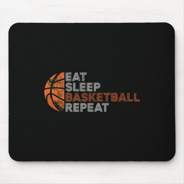 Mousepad Coma Uma Repetição De Basquete Para Mulheres Homen (Frente)