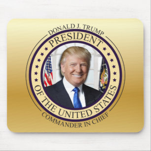 MOUSEPAD COMANDANTE-CHEFE OURO PRESIDENCIAL DE DONALD TRUMP
