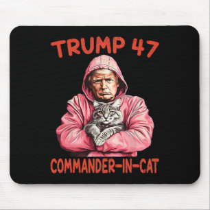 Mousepad Comandante De Trump Em Gato Engraçado E Trump