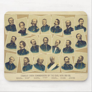 Mousepad Comandantes famosos da união da guerra civil