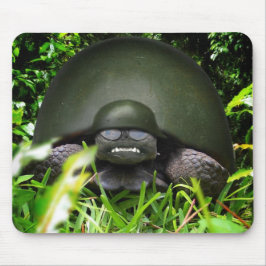 Mousepad Comando Lento - Tartaruga Militar Capacete